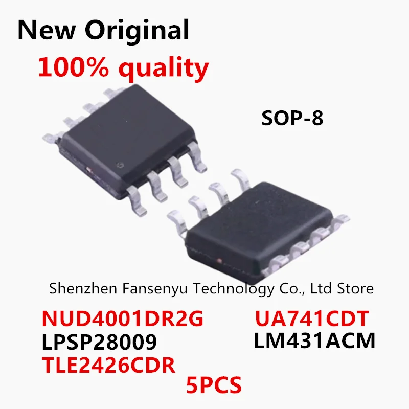 

(5piece)100% New NUD4001DR2G 4001 UA741CDT 741C LPSP28009 P28009 LM431ACM LM431 TLE2426CDR TLE2426C 2426C sop-8 Chipset