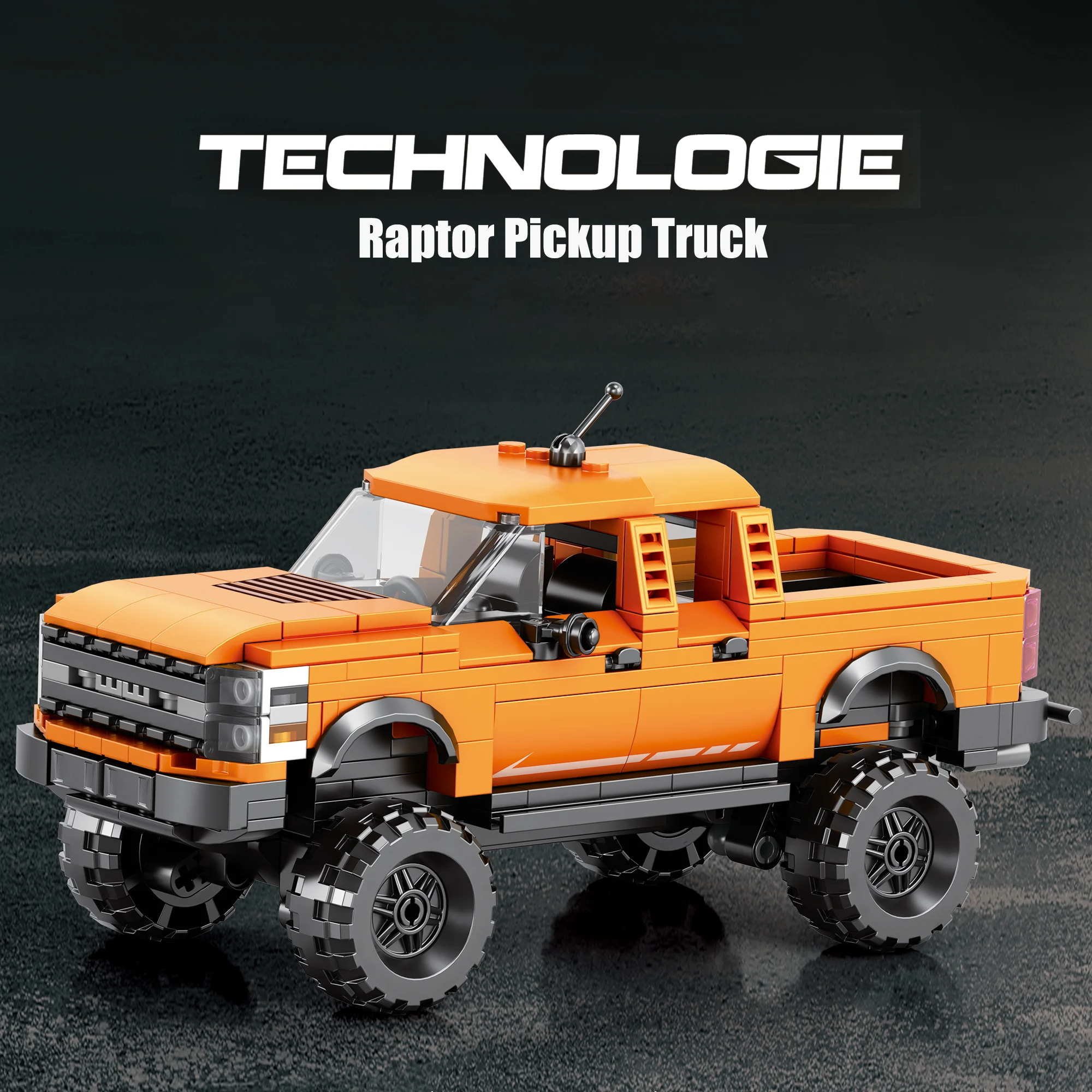 

Raptor Pickup Truck Building Block Set: 423Pcs Highly Restored Car Model, Desktop Display Decoration, Gift for Teens & Adults