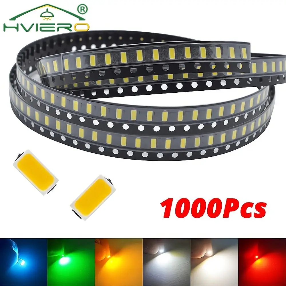 1000Pcs SMD SMT LED Chips 3014 White Red Green Blue Yellow Light Beads 10-12LM Lamp 6000-6500K 1.8~3.4V 20MA Emitting Diode Led