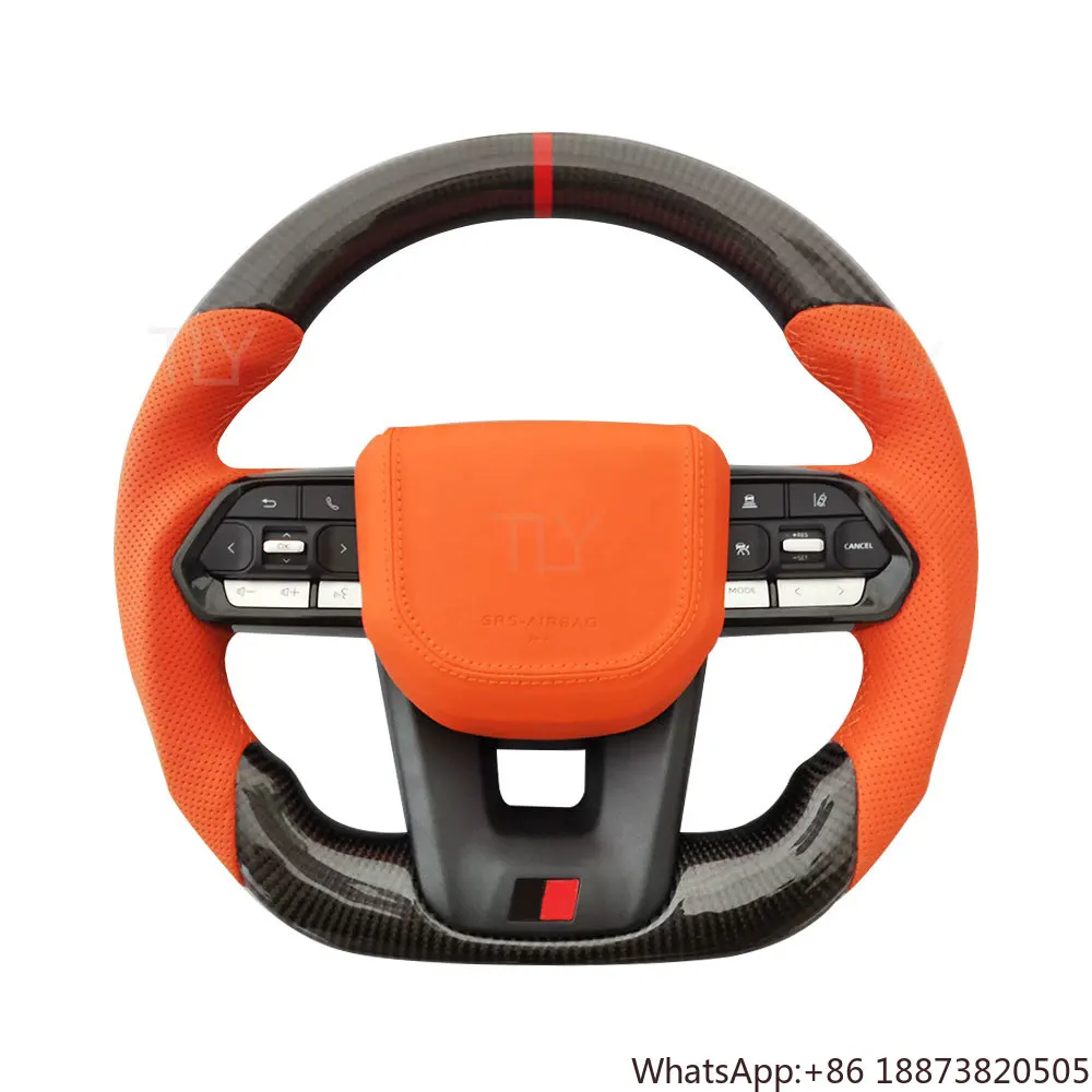 

True Carbon Fiber Steering Wheel for Toyota Hilux Vigo Revo Land Cruiser Prado F70 LC300 Series Steering Wheel Assembly