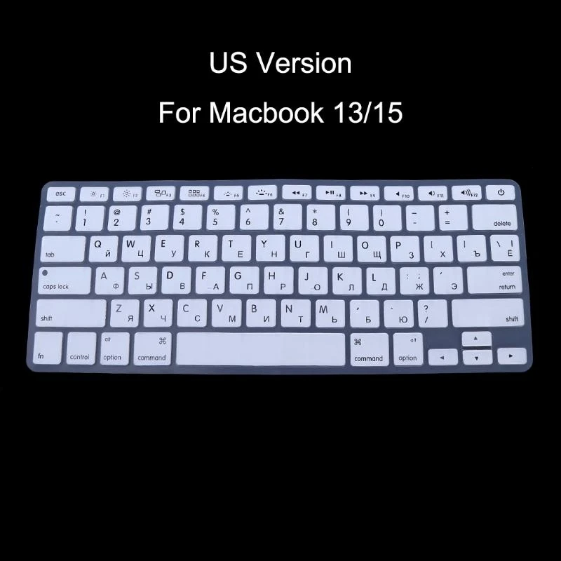 F68C US for Verizon Keyboard Cover Russian Rus Keypad Skin Cover Stickle Silicone Clear Cle