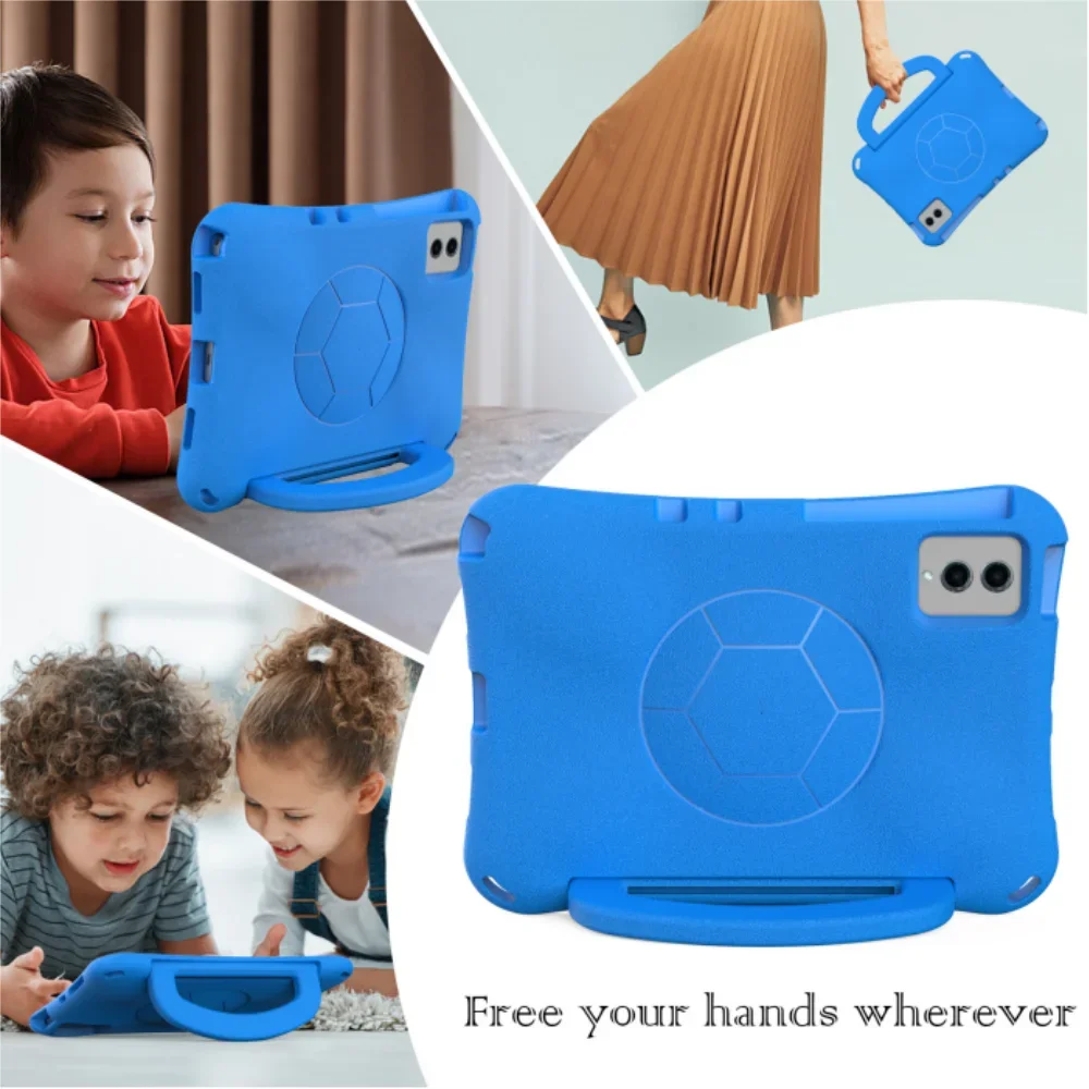 Étui pour enfants pour Xiaomi Pad 6 5 Pro 11 pouces EVA souple Style filet de Football housse antichoc avec poignée et bandoulière