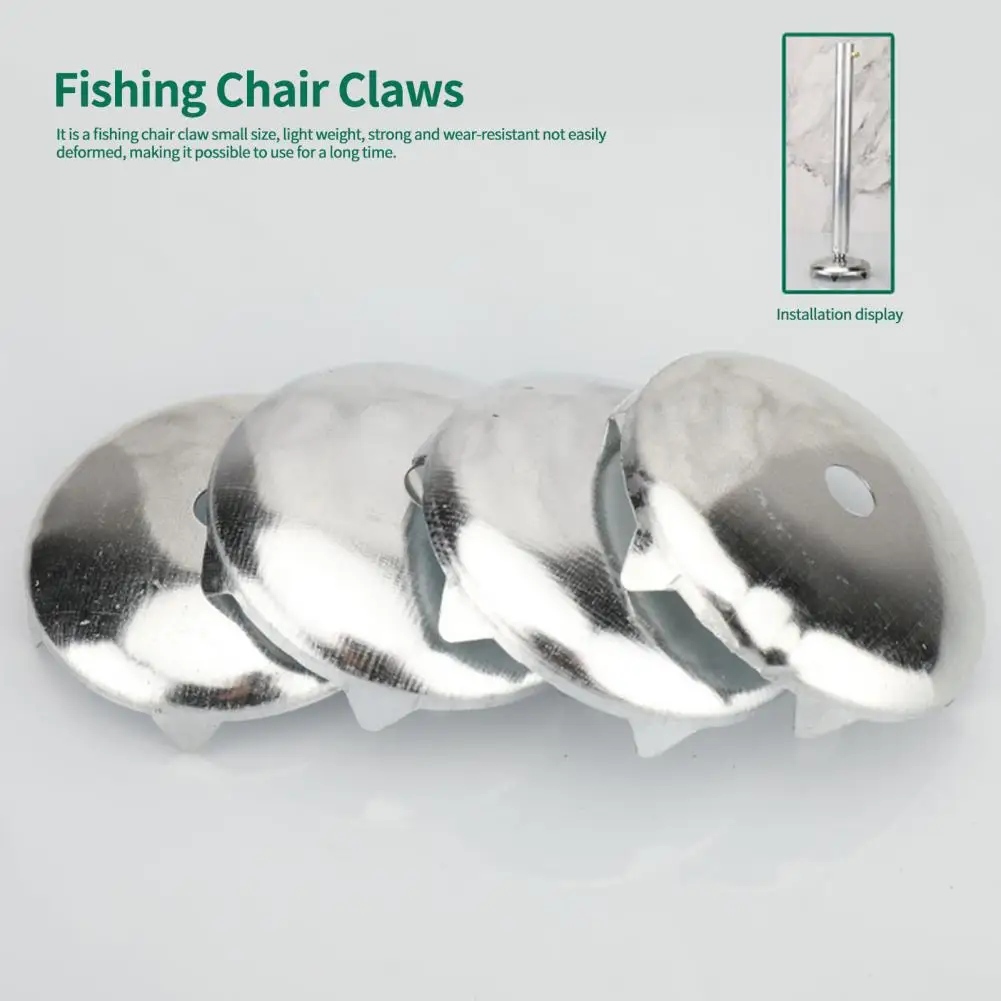 8cm Practical Light Weight Corrosion Resistant Metal 8cm Claw Foot Plate Lift Foot Claw Fishing Chair Claw Anti-slip