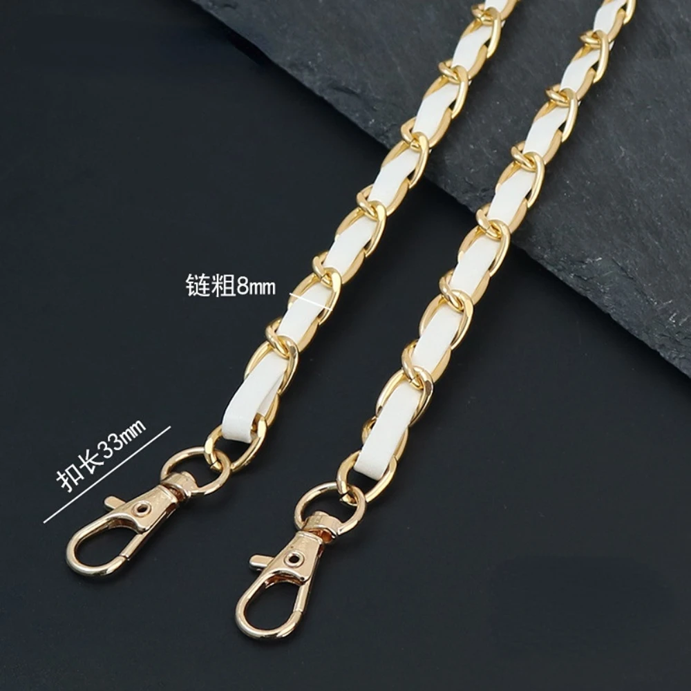Metal Hook Buckle Aluminum Chain Shoulder Belt Bag Chain Single Shoulder Messenger Bag Chain Straps for Bags