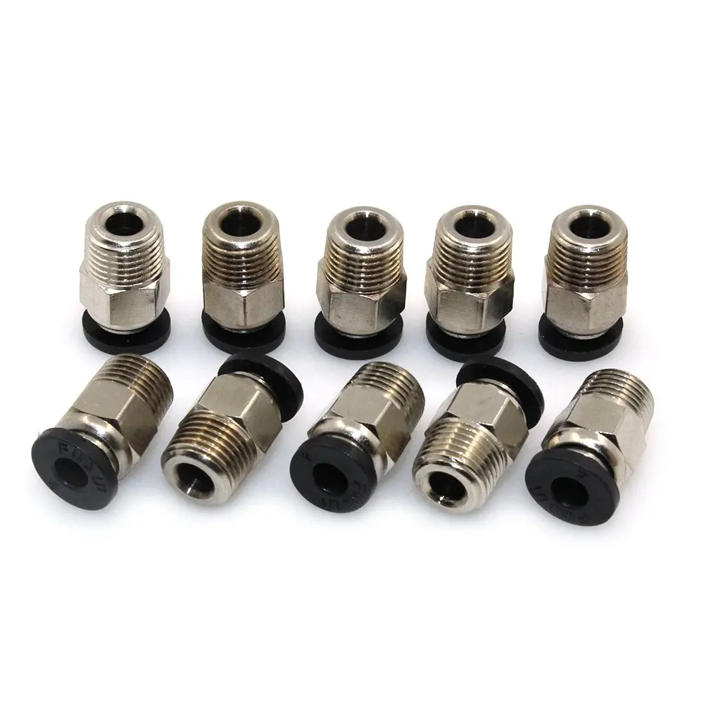 10 sztuk złącze pneumatyczne złączka rurka PTFE Push do wytłaczarki E3D-V6 Bowden Ender-3 Ender-3 V2 CR10 Vyper Mega Chrion drukarka 3D