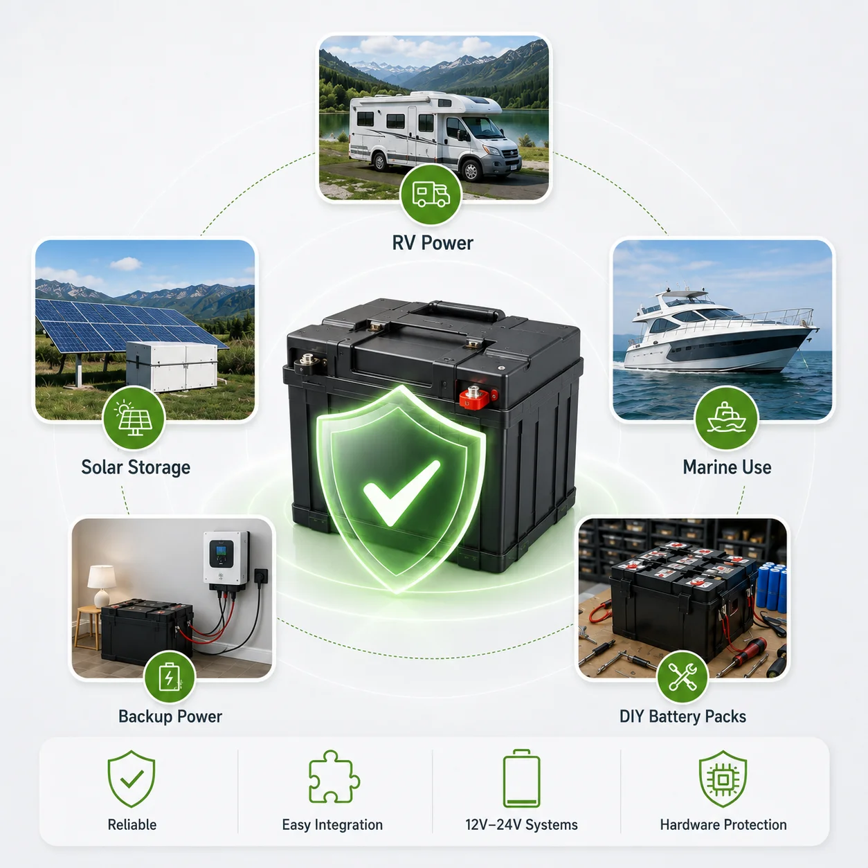 LEAD-ACID TO LITHIUM BMS with Balance 4S 8S Smart Bms 100A 150A 200A  Lifepo4 Li-Ion to Battery view 5