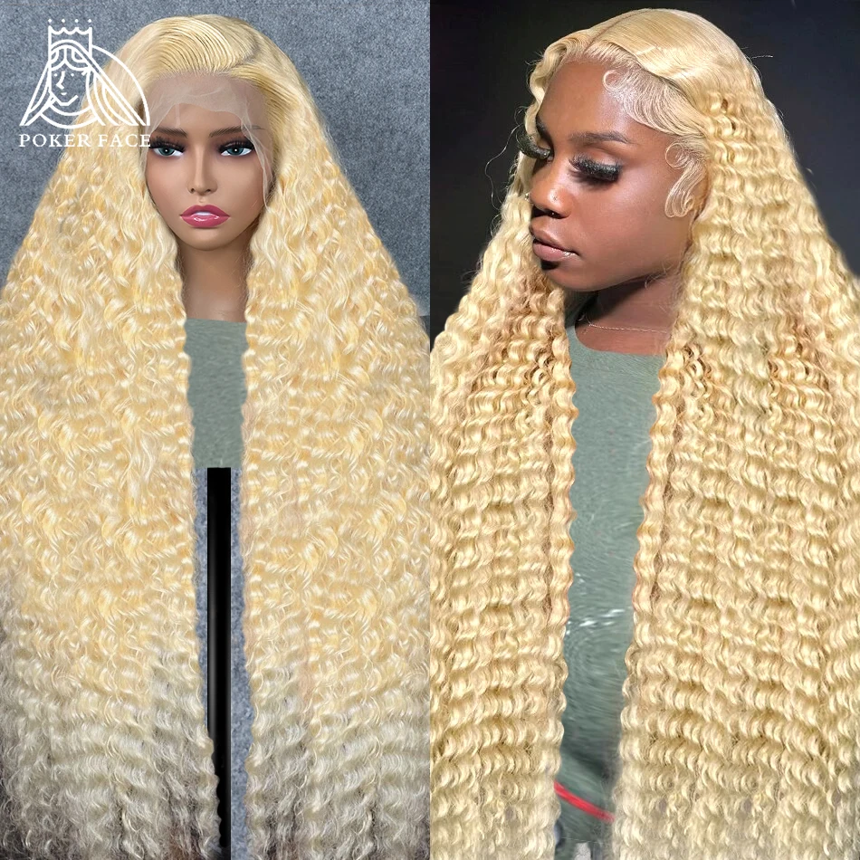 250% 40inch Deep Wave Blonde 613 13x6 Hd Lace Frontal Wig Brazilian Human Hair 13x4 Transparent Lace Front Human Hair Wig