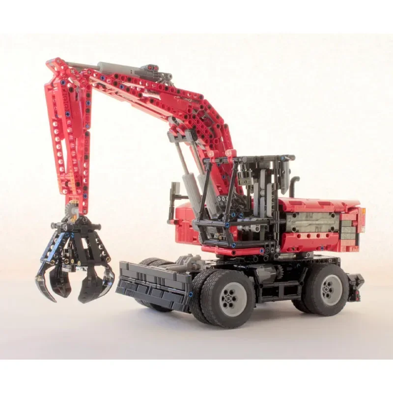 Building Blocks Wheeled Excavator MOC-139463 Triple Bogie Articulated Excavator 1626PCS Kids Building Block Toys Birthday Toys