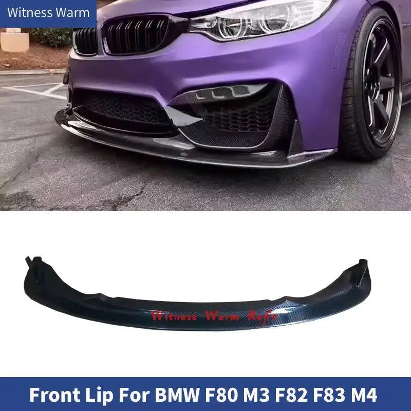 Pare-chocs avant en fibre de carbone pour BMW, séparateurs Jules, Spomicrophone, coupé figuré, berline convertible, F80, M3, F82, F83, 2014 - 2020