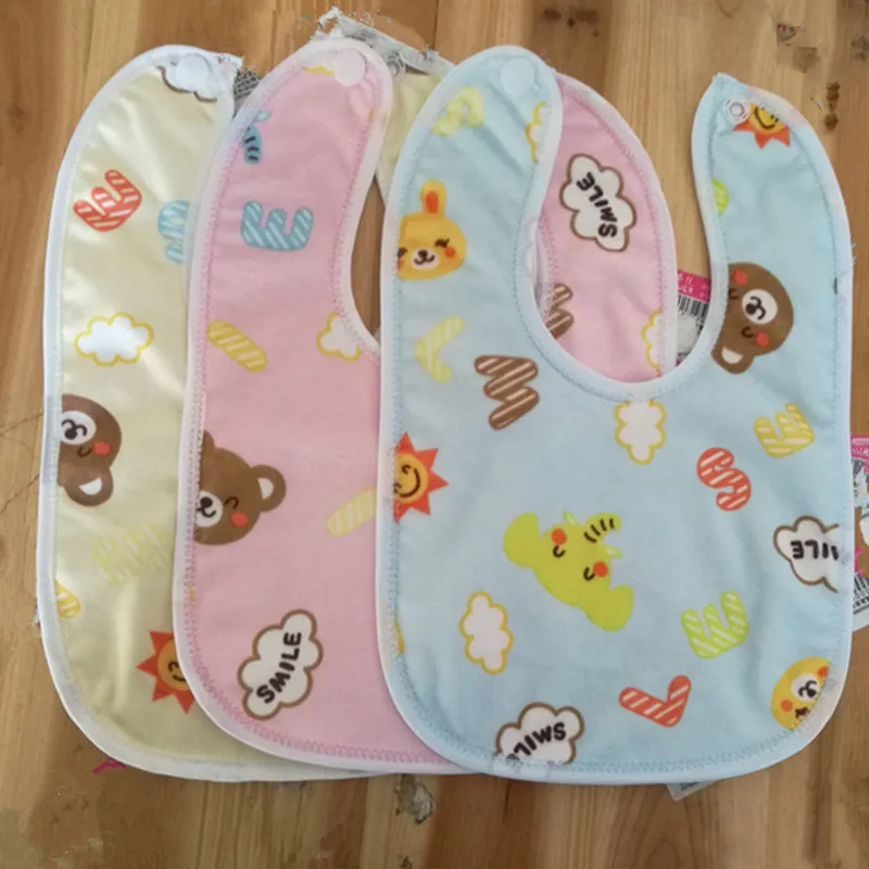 Jieyu'er saliva towel cartoon waterproof bib baby bib multi-color pattern stall hemming anti-spitting milk super soft