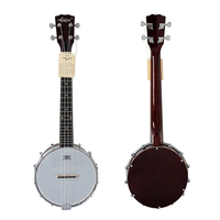 4 String Banjolele 24 Inch Concert or 26 Inch Tenor Ukulele Mahogany back and side Uke