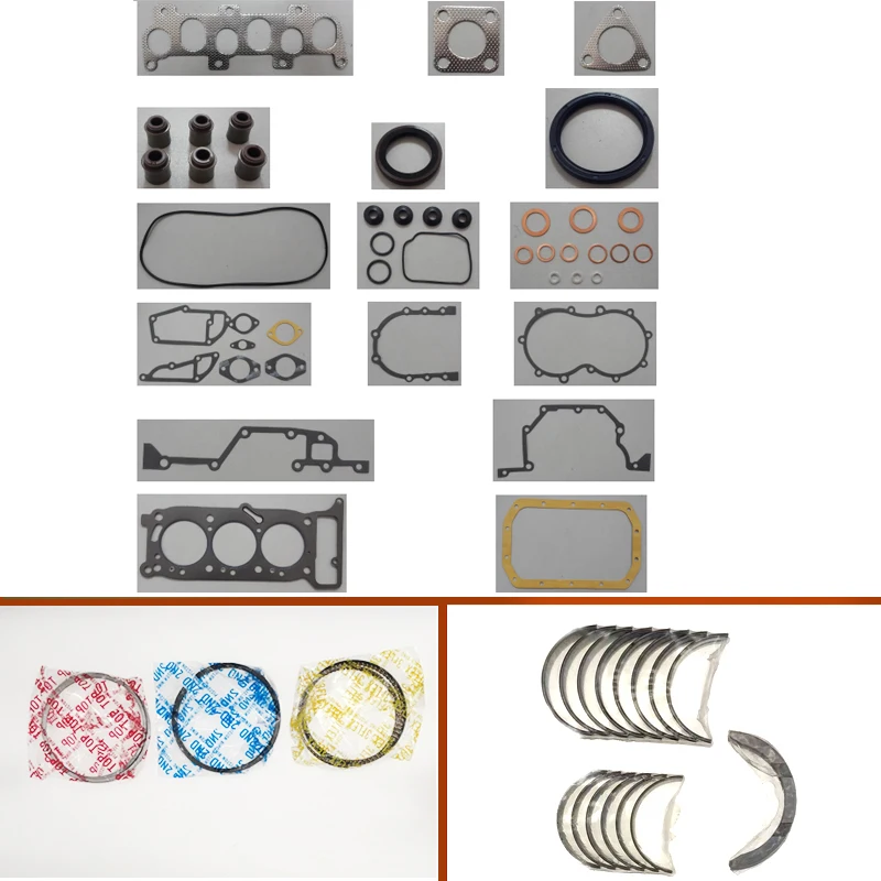 engine complete overhaul full gasket set kit main crankshaft connecting  bearing piston ring for Isuzu Engine : 3KR1