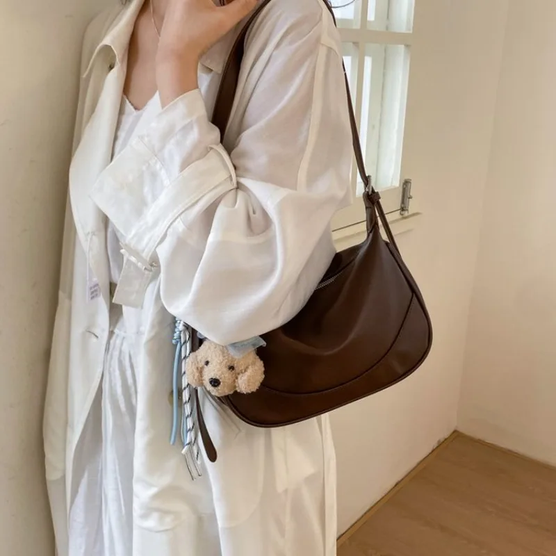 

Spacious Journey Leather Shoulder Bag Premium Paris High End Vintage Craft Casual Crossbody Tote Bag Big Storage Ladies Long