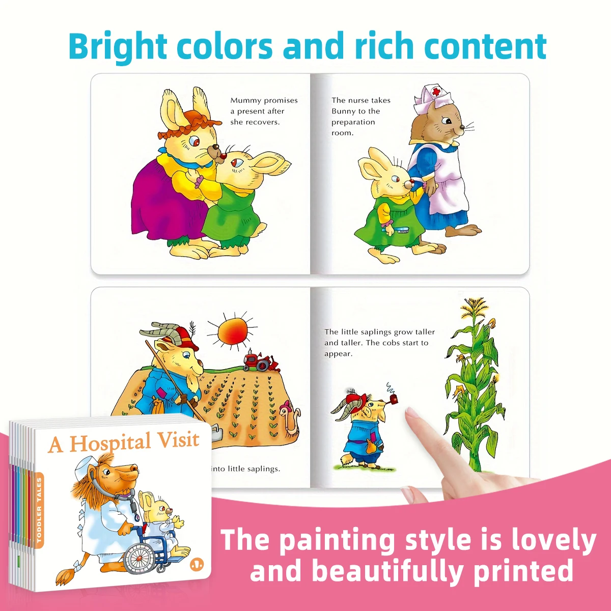 

Set of 10 English Children's Bedtime Stories: Early Learning Picture Books & Educational Gift