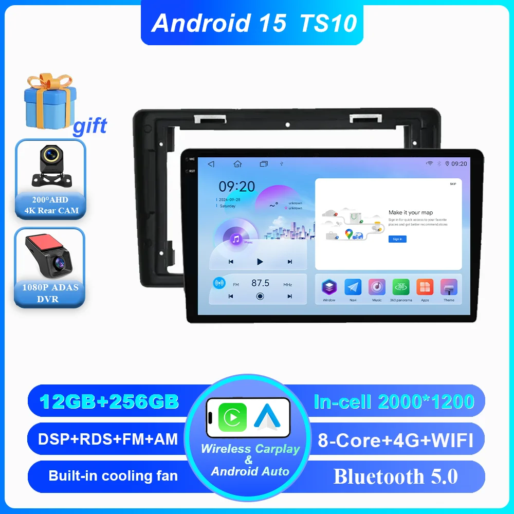Auto Android 15 Radio Stereo Voor Citroen Berlingo B9 Peugeot Partner 2008-2019 draadloze CarPlay Android Auto Geen 2 din 2din DVD