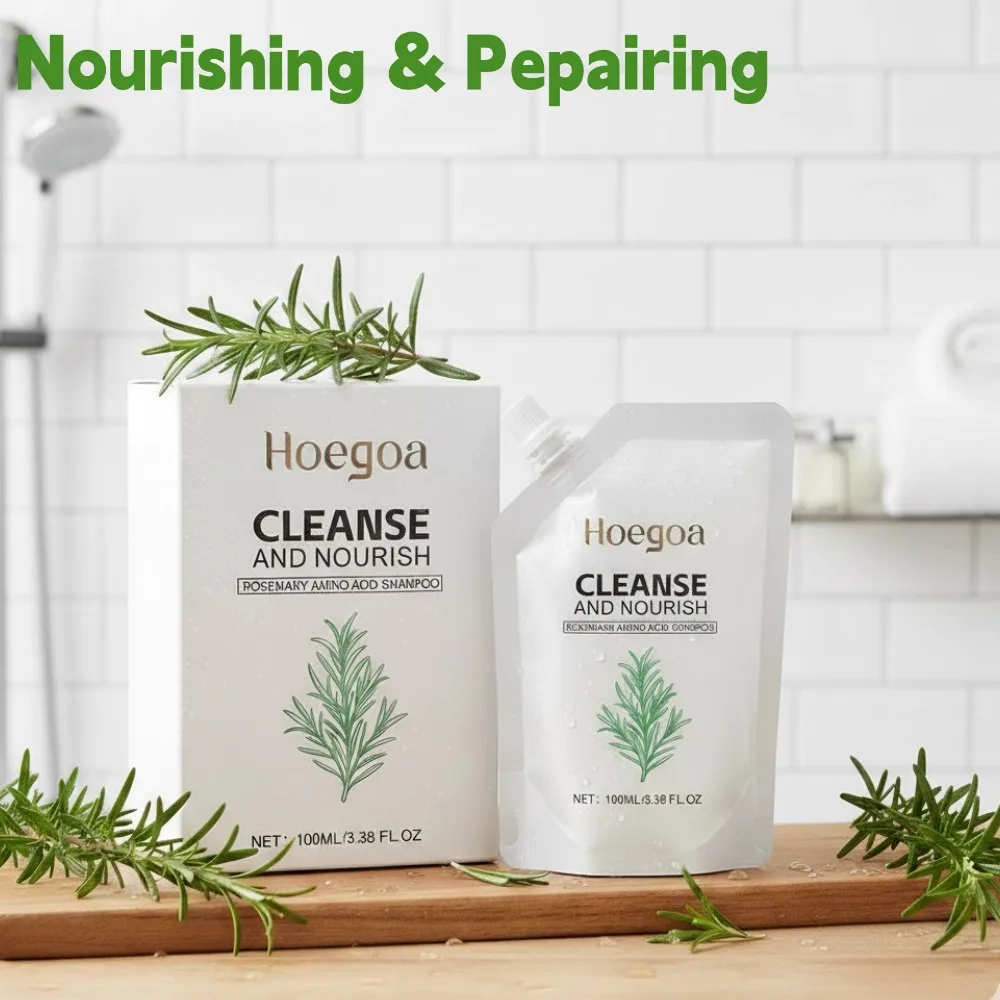 شامبو مغذي لإكليل الجبل لتلف الشعر، تنظيف عميق لزيت فروة الرأس، التحكم في النمو، شامبو تكثيف الجذور