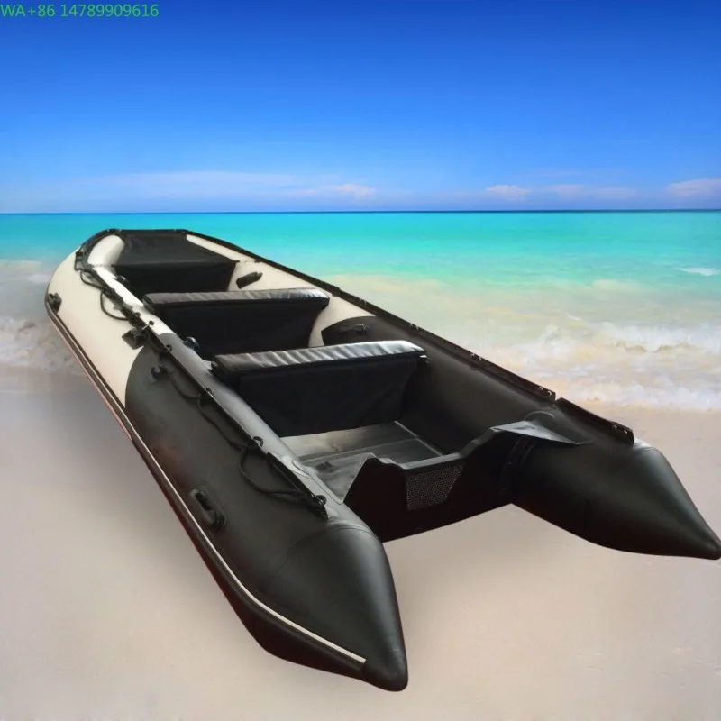 Thickened PVC 4.7 m 9-seat Rescue Canoe Assault Sea Boat 8 Person Fishing  Inflatable Rib Boat