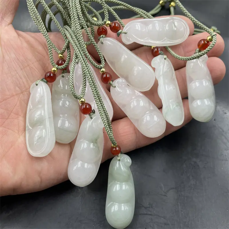 

Подвеска Tianshan Cuiyu String Bean Fudou, ожерелье, нефритовый кулон