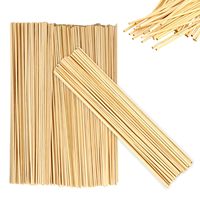 300pcs 3mm x 30cm natural bamboo craft sticks - round & versatile for DIY projects