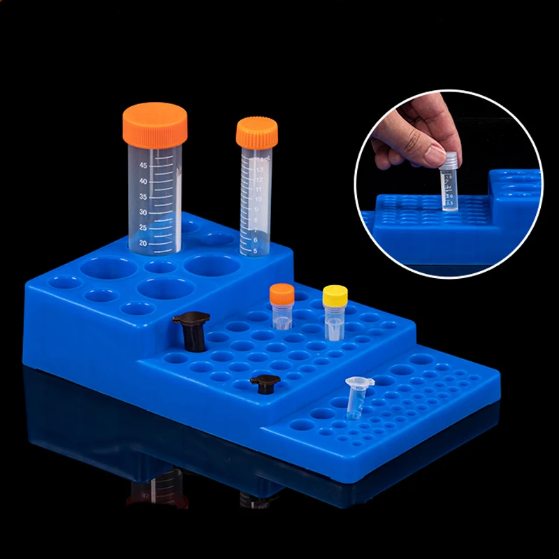 Centrifuge Tube Rack Multifunctional Trapezoidal Centrifuge Test Tube Vial Rack for 0.2 ml - 50 ml Test Tube