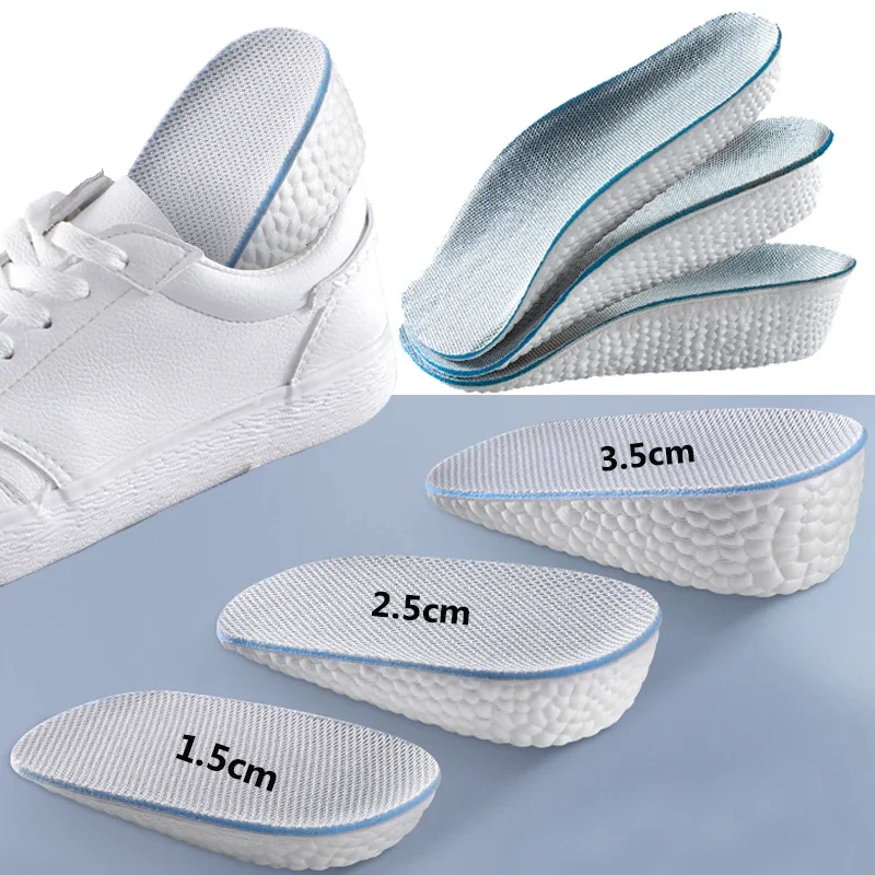 

Arch Support Increase Height Insoles Light Weight Soft Elastic Lift for Men Women Shoes Pads 1.5CM 2.5CM 3.5CM Heighten Lift