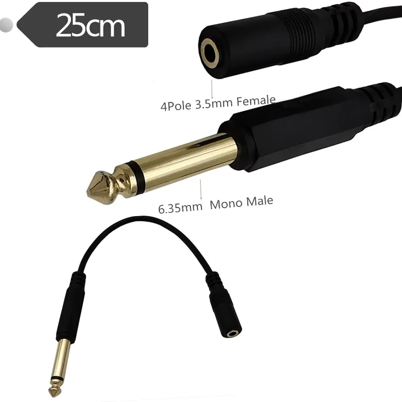 

3.5Mm 4-level Female To 6.35mm Mono Male Audio Cable 6.5 Mono Speaker Adapter Cable