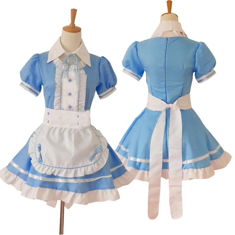 Lindo vestido de sirvienta Lolita para niñas y mujeres, disfraces de sirvienta Amine, vestidos de sirvienta, trajes, disfraces de fiesta y escenario, tallas S-5XL