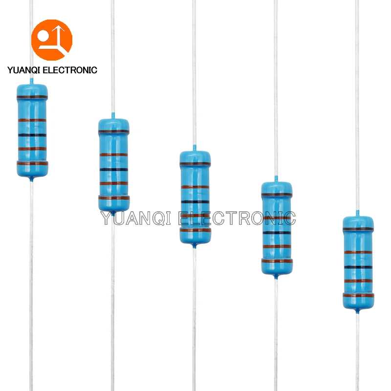 Resistor do filme do metal, 1%, 1R-2.2M, 0,1, 0,22, 1, 120, 200, 240, 510, 560, 680, 1K, 3.3K, 5.1K, 5.6K, 7.5K, 10K, 75K, 330K, 430K, ohms de 1M,