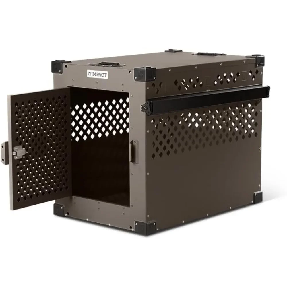 Dog Crate - Durable, Powder-Coated Aluminum Construction, Designed for Home and Travel