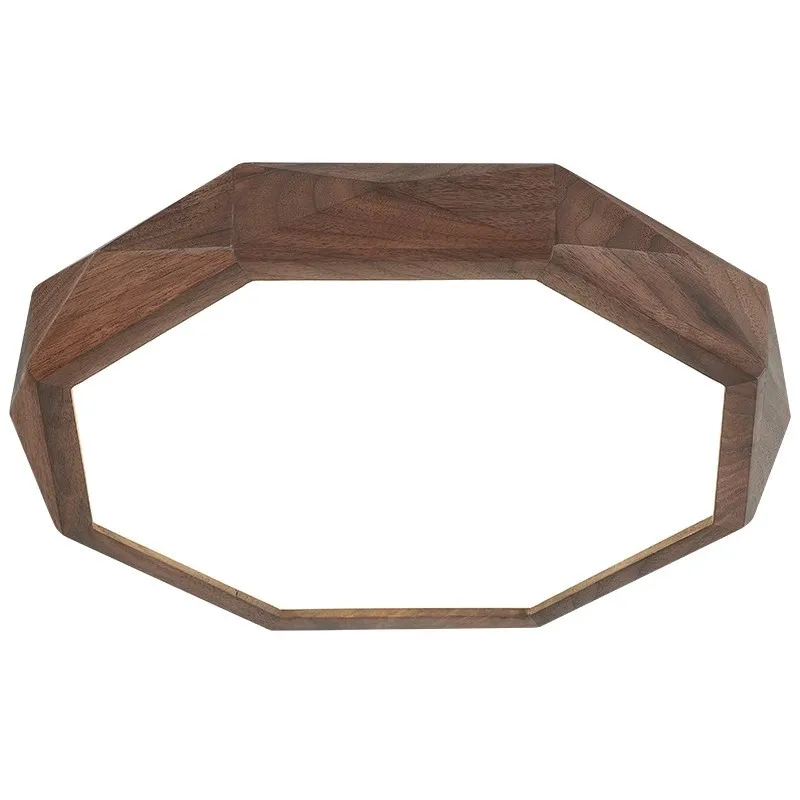

Full spectrum eye protection bedroom ceiling light, new Chinese style, simple and creative, round, walnut