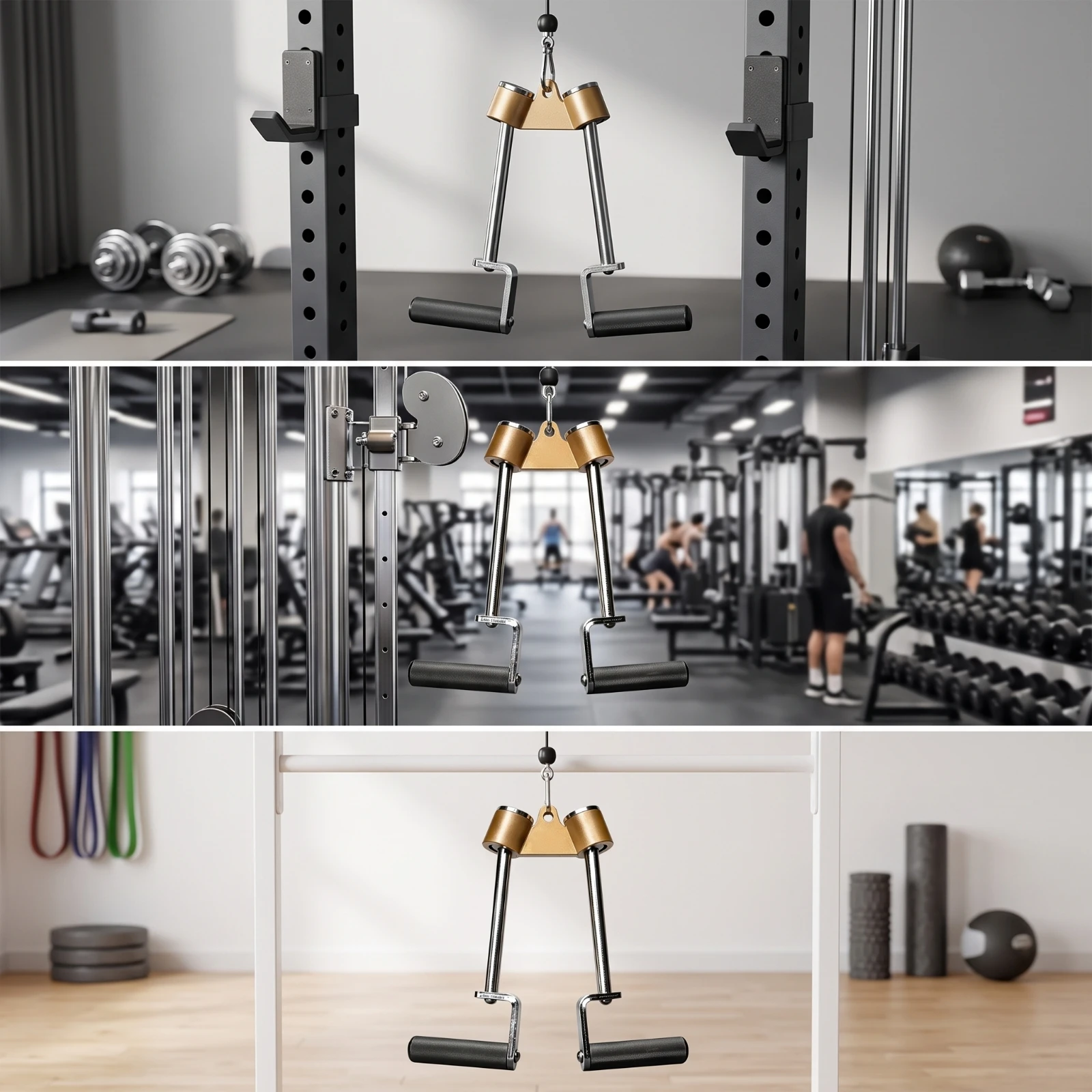 Rotating Fitness Handle Smooth Rotation Cable Machine Attachment Exercise Equipment Heavy Duty for Bodybuilders