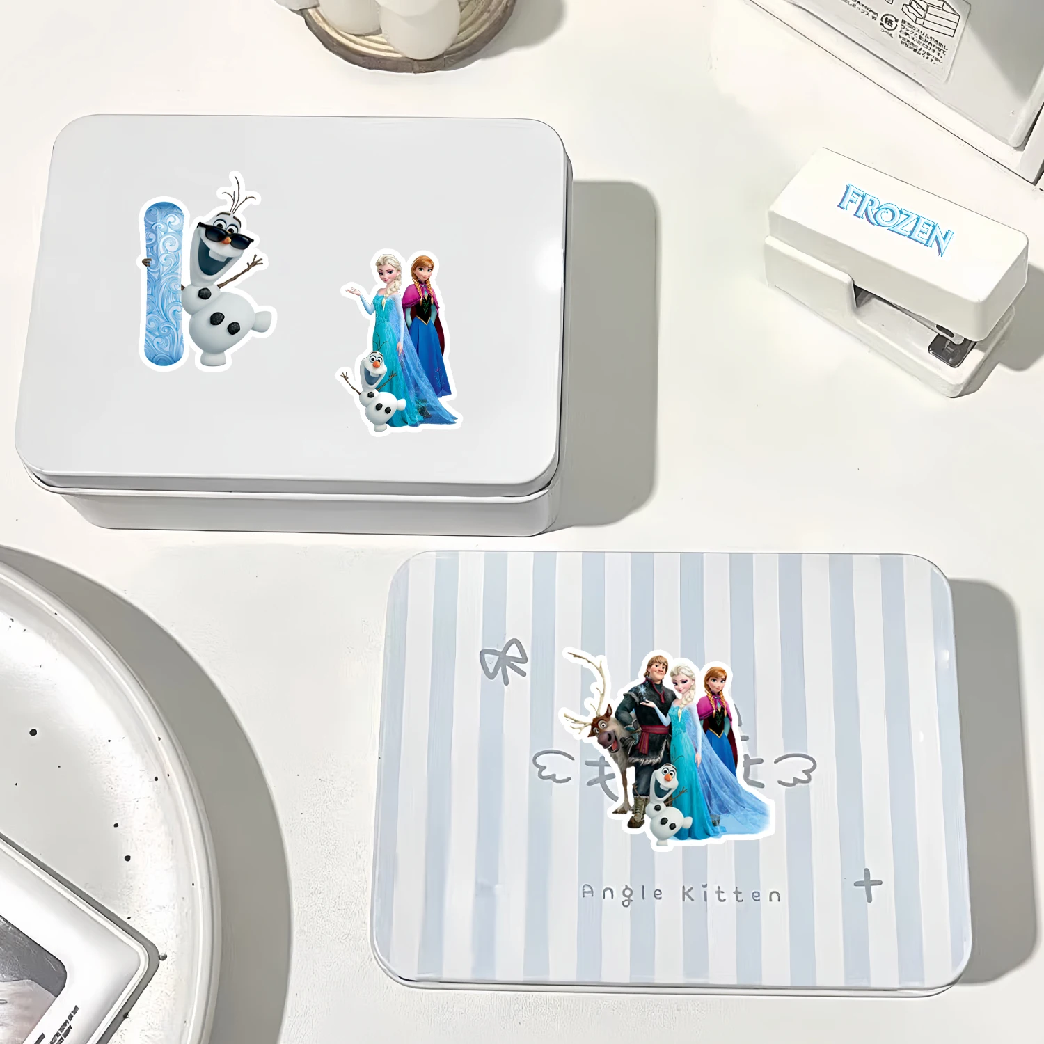 100 قطعة، ملصقات إلسا برينسيس المعبأة، ملصقات ذاتية اللصق غير متكررة لندفة الثلج آنا، ملصقات مقاومة للماء لأجهزة الكمبيوتر المحمولة، #5