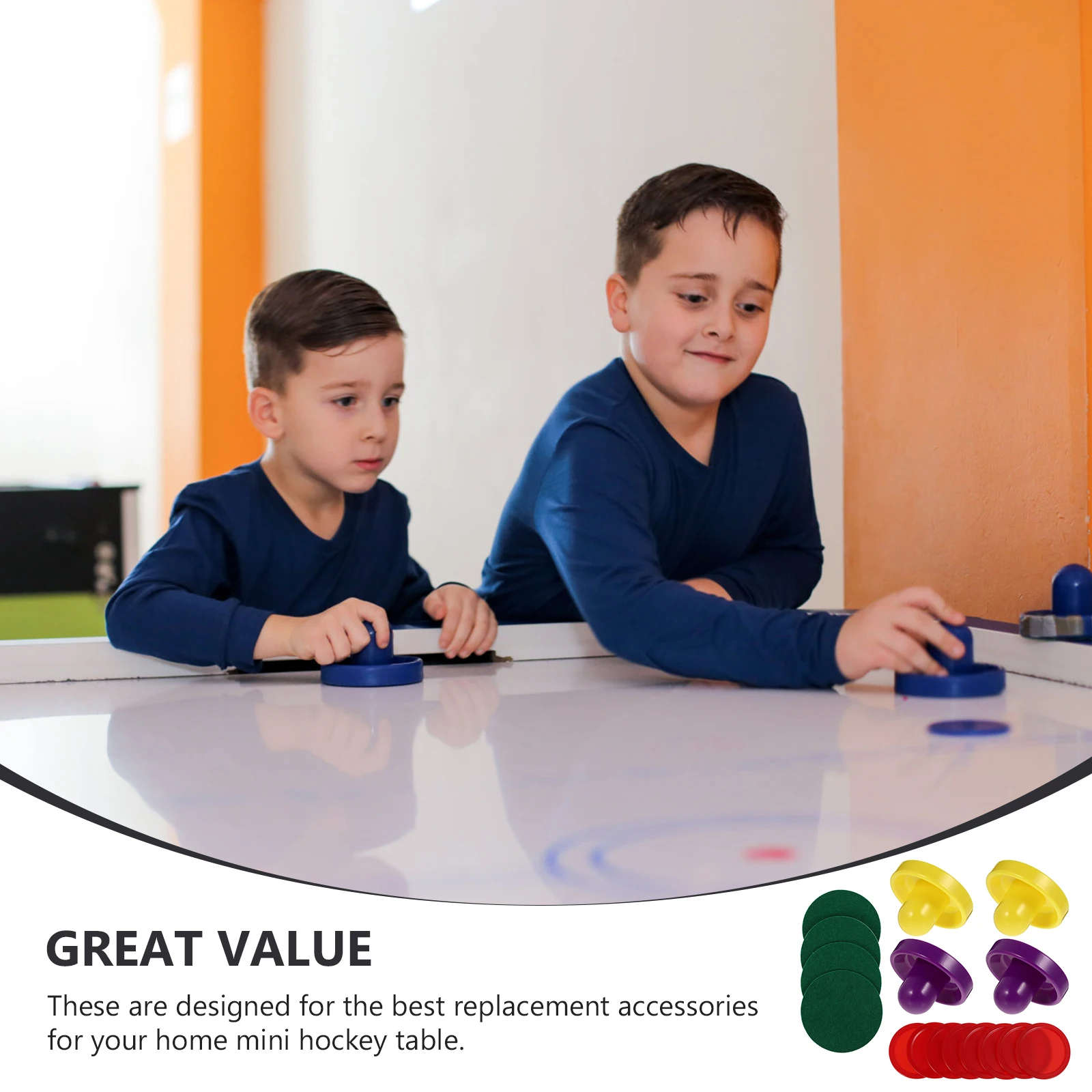 1 مجموعة هوكي الهواء كرات الصولجان استبدال الملحقات لطاولة صغيرة أجزاء بلاستيكية الجدول متعة هوكي الهواء كرات الصولجان