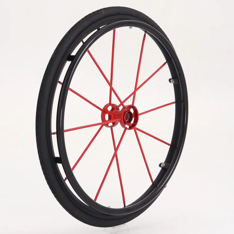 1pc  24 Inch Wheelchair Rear Wheels Quick Release with Bearings for Sport Wheelchair