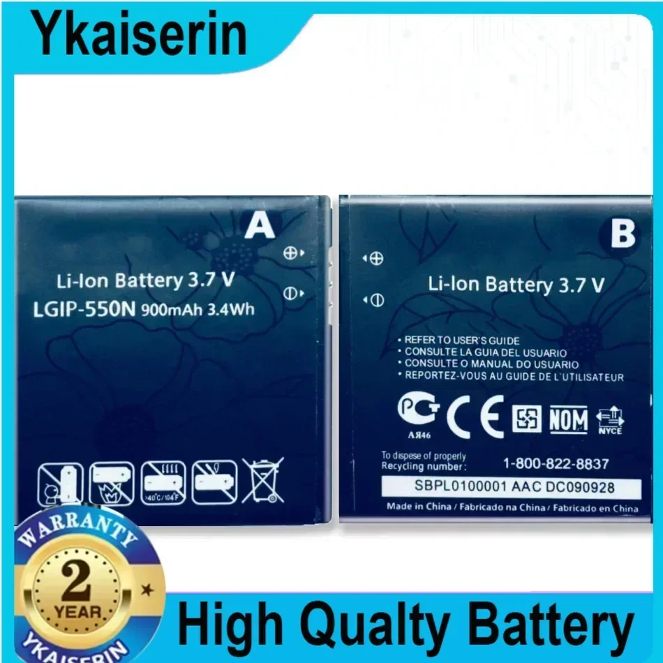 LGIP-550N Battery for LG KV700 S310 GD510 GD880 Mini 900Mah Supply Batteries Track Number Batterie Warranty 1 Year