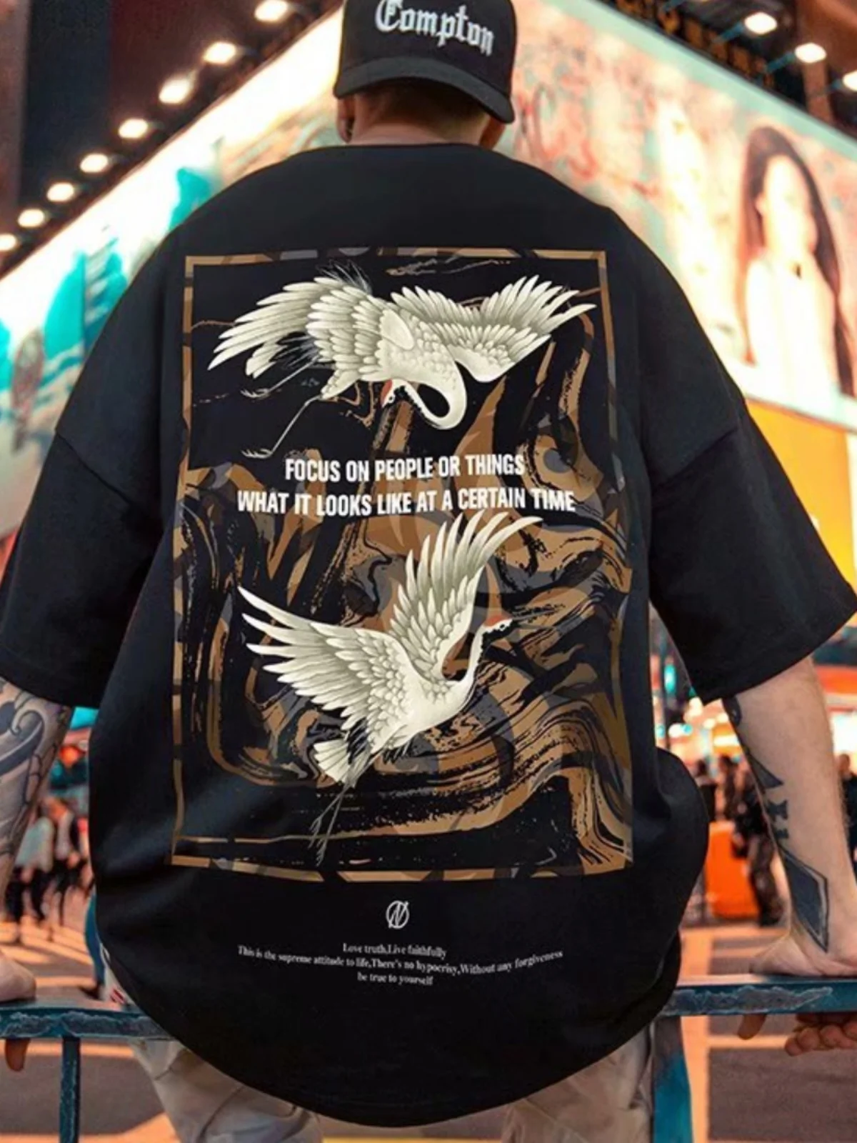 Camiseta de hombre de corte holgado estilo Hip Hop, manga corta, Streetwear, R Palete, estilo informal, marca de moda, talla ...