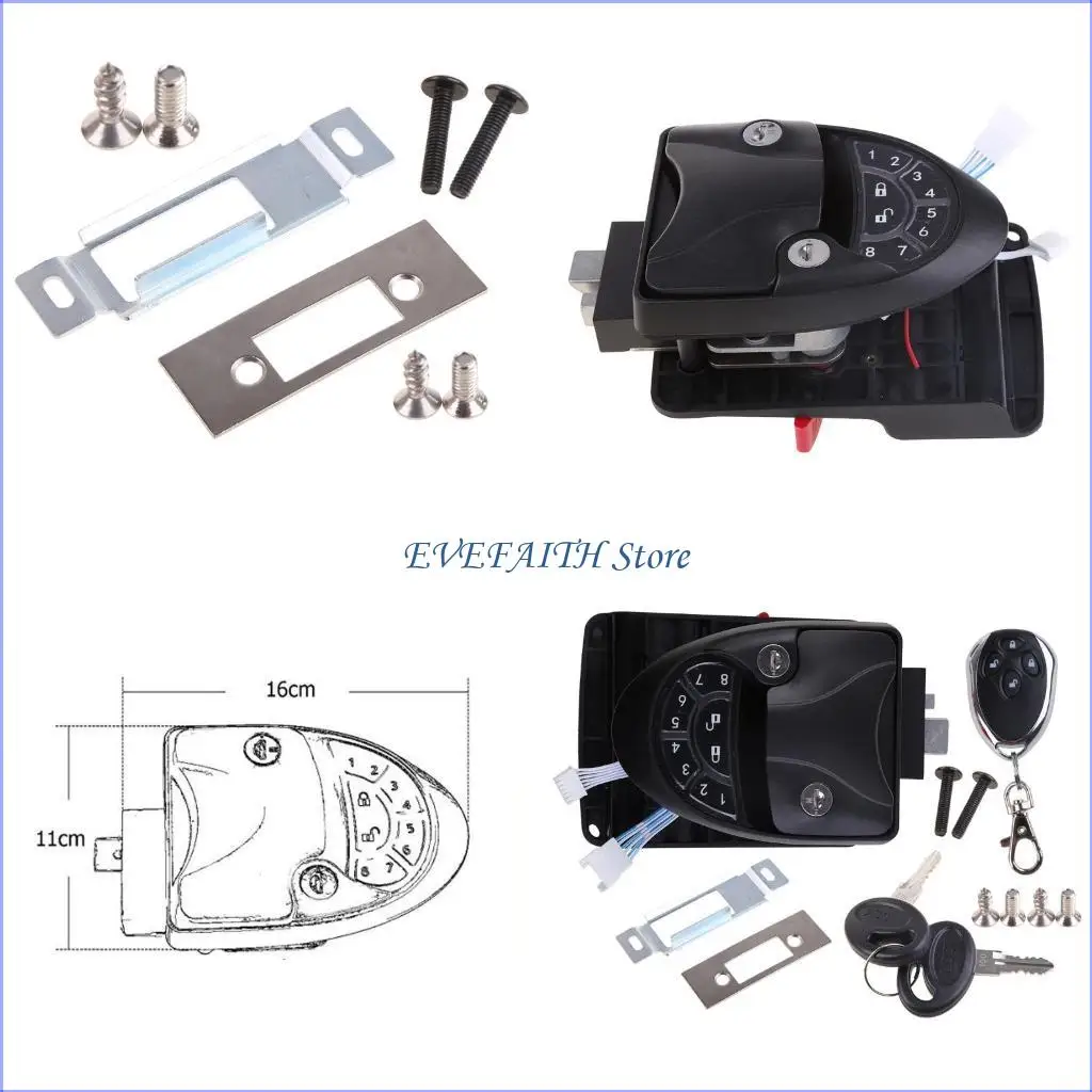 

124B KeylessRv Paddle Door Lock for Latch for Storage Handle Knob for Camper