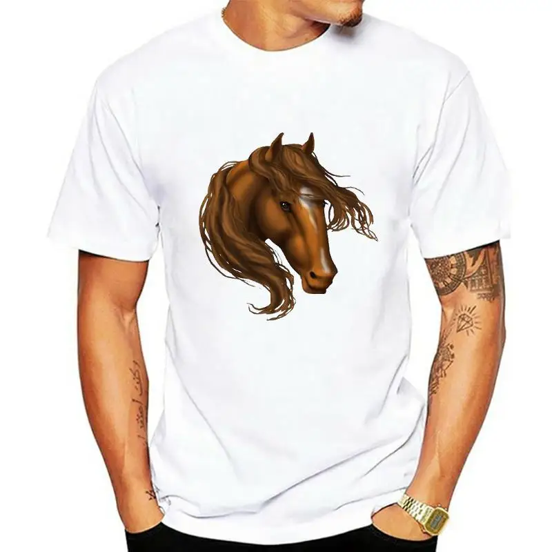 Horse Head Print Women T Shirt Aesthetic Art T Shirt Female Summer Tshirt Harajuku Short Sleeve Streetwear shirts for women