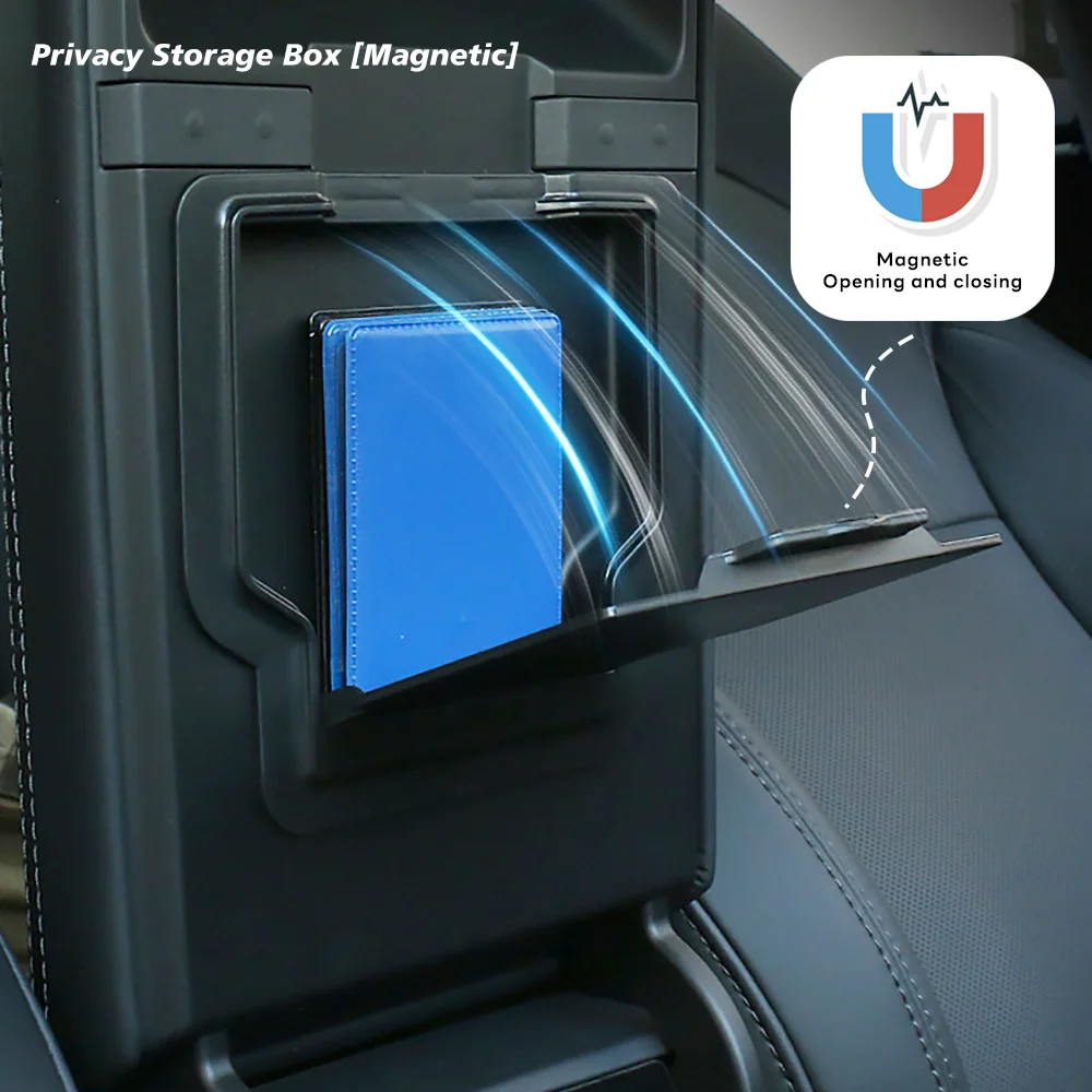 Für Tesla Neues Modell Y Launch Juniper ABS mit Silikon-Antirutschmatte Konsole & Armlehnen-Aufbewahrungsbox Oberer und Unterer Getränkehalter – Detail 10