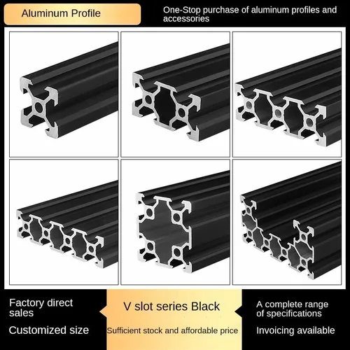 Imagen 2 del producto 1 Uds 2020N1 2040 2040N1 2060 2080 4040 4080 20100 V ranura perfil de aluminio estándar de la UE marco DIY anodizado para impresora 3D CNC