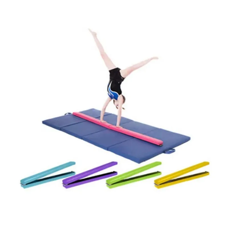 Sport Folding Balance Beam, Floor Gymnastics Equipment for All Ages, Gymnastics Training & Balance Enhancement, Stable & Safe