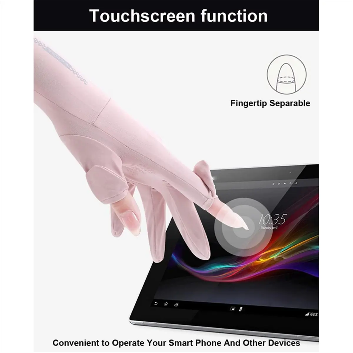 

【ФИТИНГ!】Перчатки с защитой от ультрафиолета, перчатки для вождения, женские перчатки с УФ-лучими пальцами, солнцезащитные перчатки, солнцезащитные перчатки, розовые