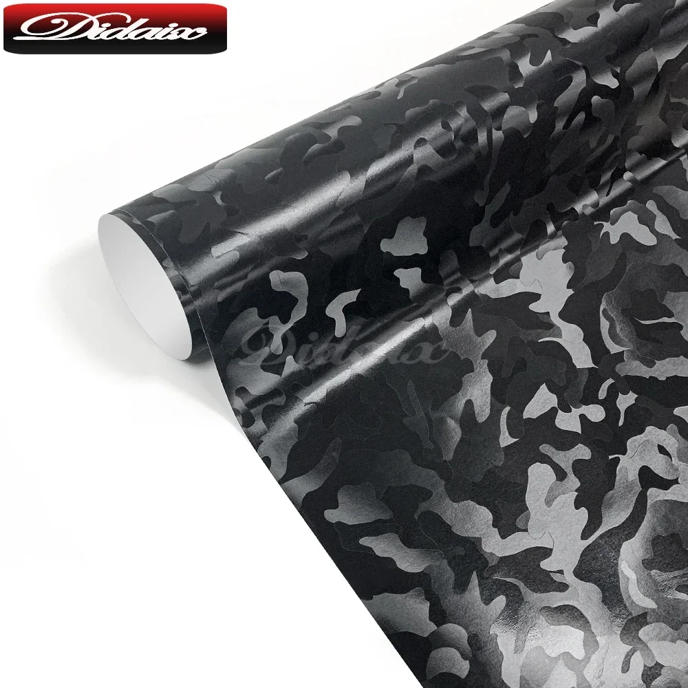 Wholesale 3D Ghost Shadow Black Camouflage Vinyl Wrap Car Body Vinyl Stickers Film for Vehicle Digital Laptop Mobile phone