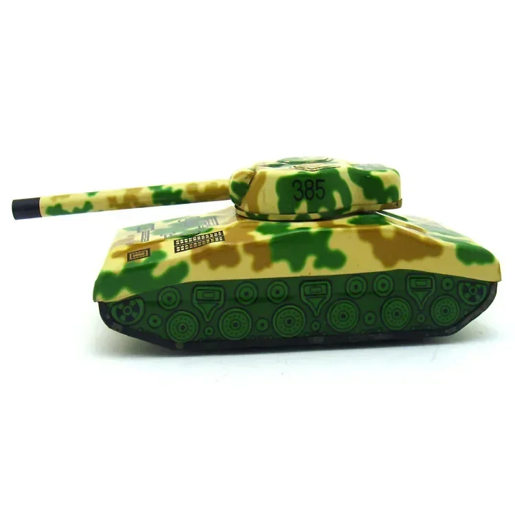 [Zabawna] Klasyczna kolekcja Retro Mechaniczna nakręcana metalowa puszka chodząca sherman czołg Robot Mechaniczny prezent urodzinowy dla dzieci na Boże Narodzenie