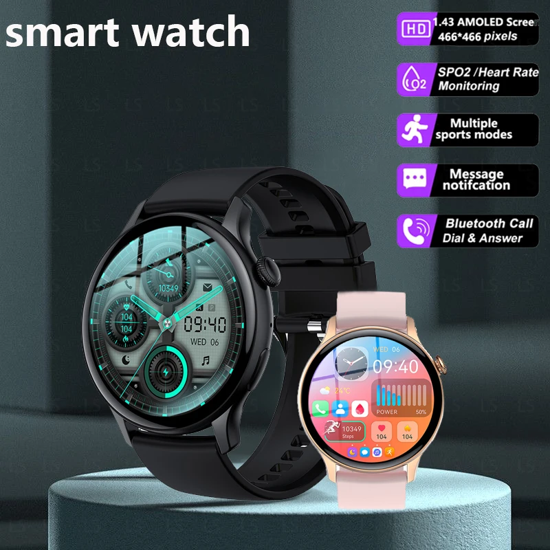 2025 Smartwatch Women Man 466*466 AMOLED 1.43