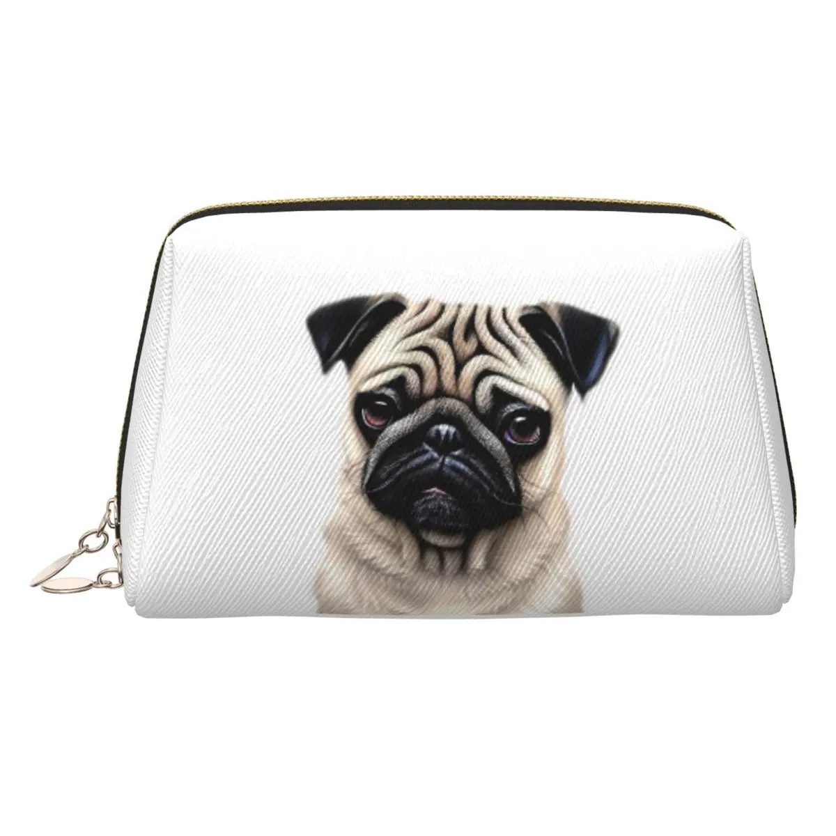 Lovely Puppy Cute Pug Dog Women Cosmetic Bag Travel Makeup Organizer Pouch Toiletry Storage Dopp Kit Box