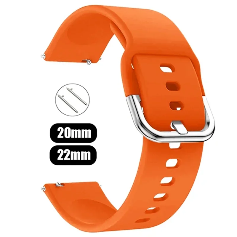 20mm/22mm Silicone band For Amazfit GTS 4/3/2e/GTS2 Mini/GTR 42mm/47mm/GTR 4/3 Pro/2/2e Sport Bracelet Amazfit bip watch strap