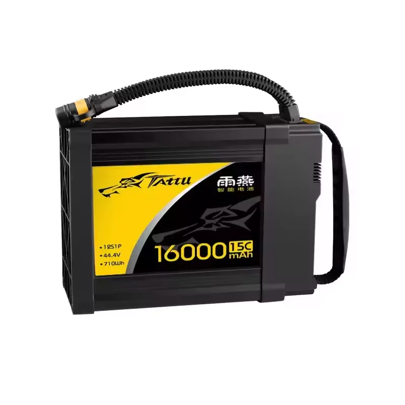 TATTU 16000mah 15C 12S 44.4V Smart Lithium Lipo Battery Rechargeable for Agriculture Drone Sprayer in Stock!