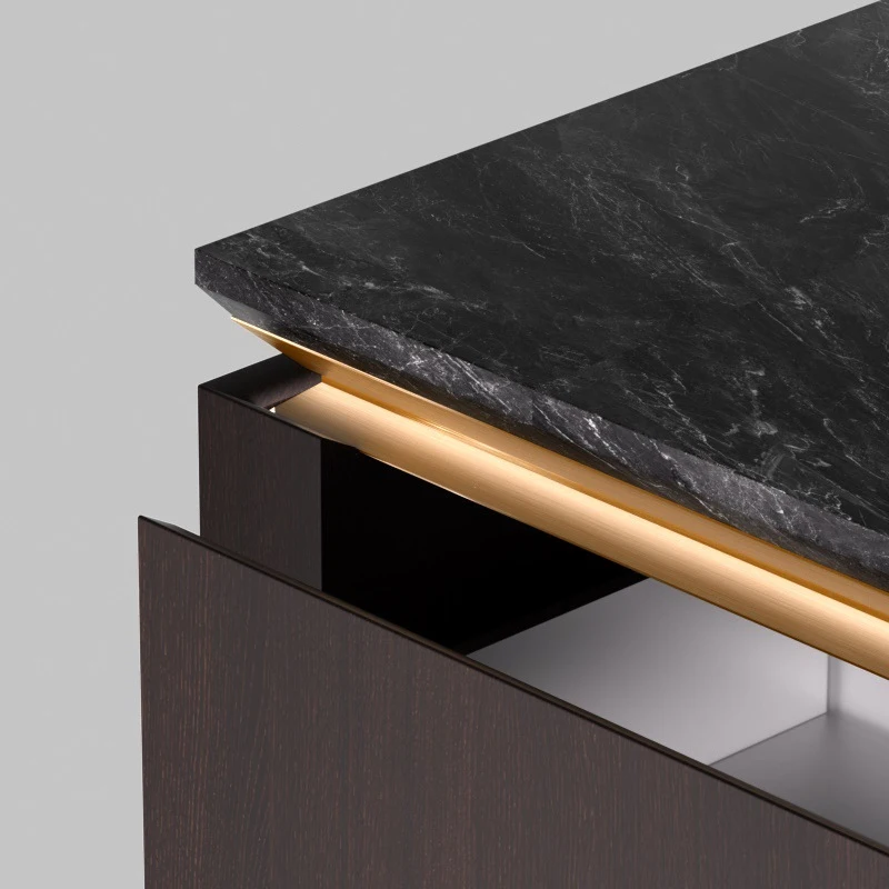 Suspended Hidden Cabinet Handle, Aluminum Profile Channel, K-Shape Invisible Handle Profile for Kitchen Island Cabinet