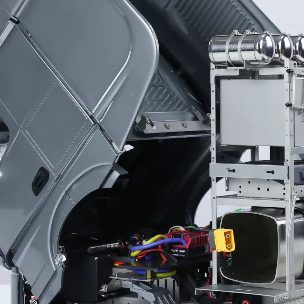 

RTR 1/14 RC Тракторный грузовик 10x10 Металлическое шасси с дистанционным управлением 3363 Модель грузовика 3-скоростная трансмиссия автомобиля Световой звуковой набор игрушек